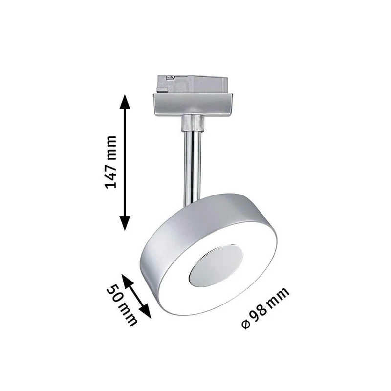 U-Rail LED Schienenspot Circle Chrom-Matt Dimmbar