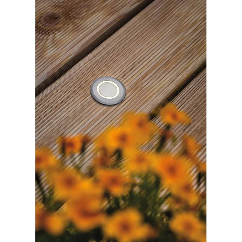 House LED Bodeneinbauleuchte Rund Gebürsteter Edelstahl IP67
