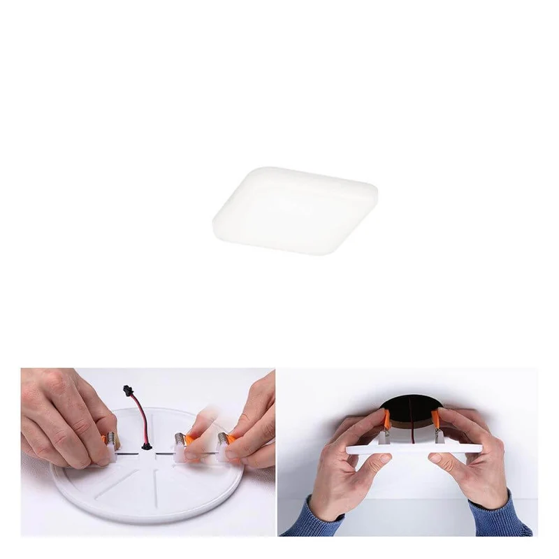 VariFit LED Einbaupanel Veluna Eckig 7,5 x 7,5 cm Satin