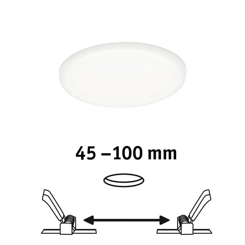 VariFit LED Einbaupanel Veluna Ø 12,5cm Satiniert