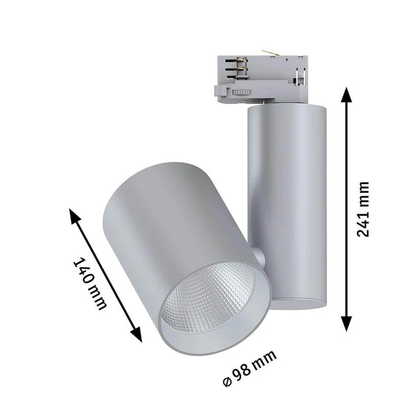 ProRail3 LED Schienenspot Zeuz 60° Dimmbar Silber