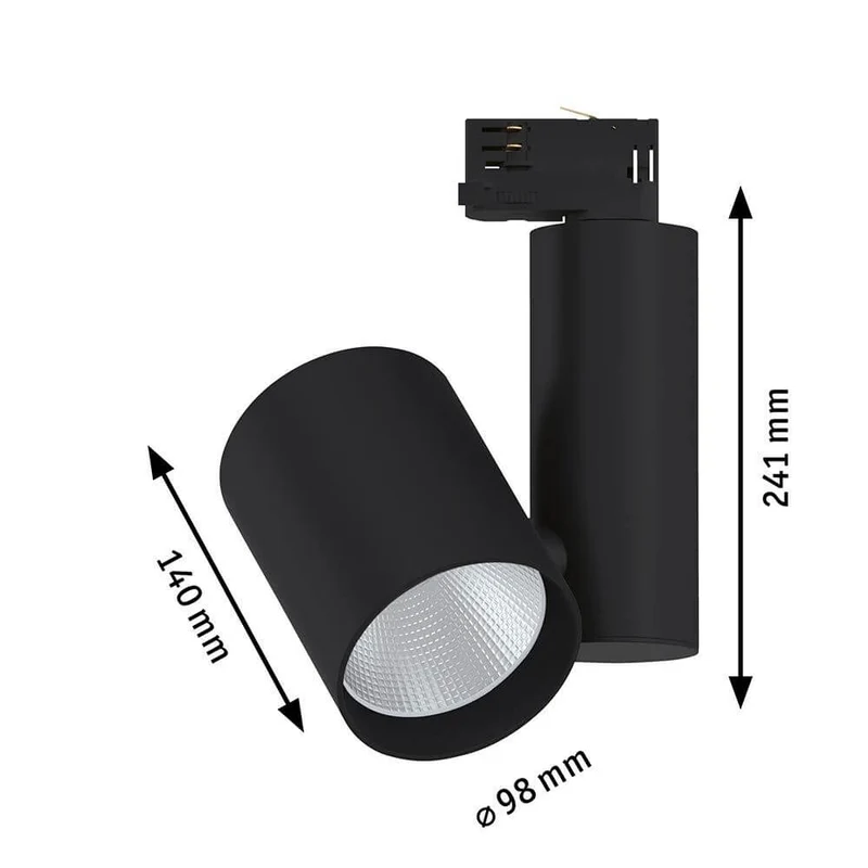 ProRail3 LED Schienenspot Zeuz 15° Dimmbar Schwarz
