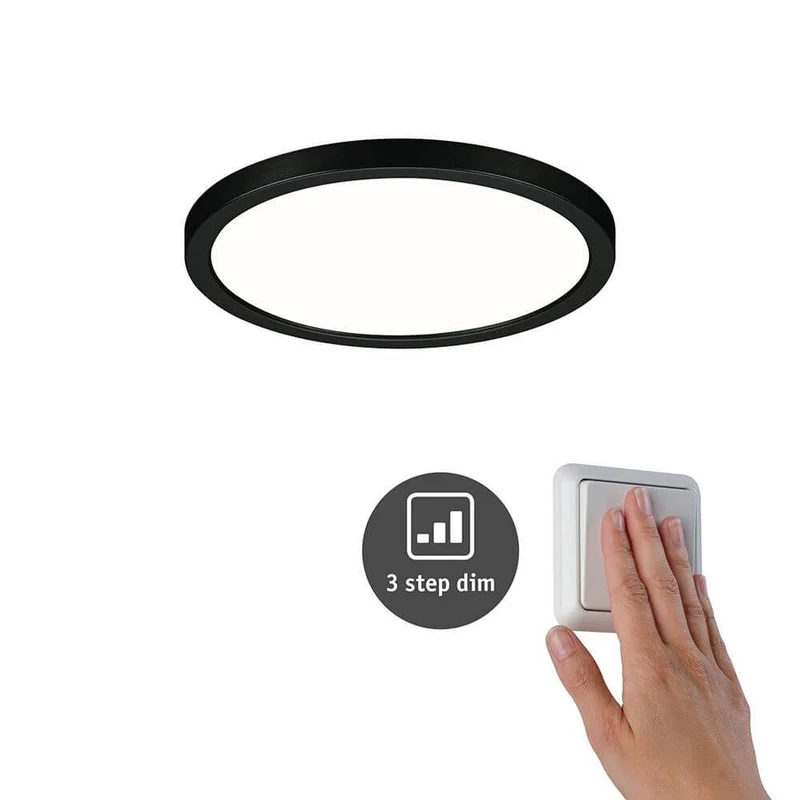 VariFit Areo LED Einbaupanel Schwarz mit 3 Stufen-Dimmer