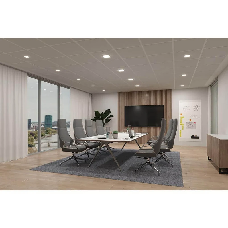 VariFit LED Einbaupanel Veluna Edge Eckig 9 x 9cm Weiß