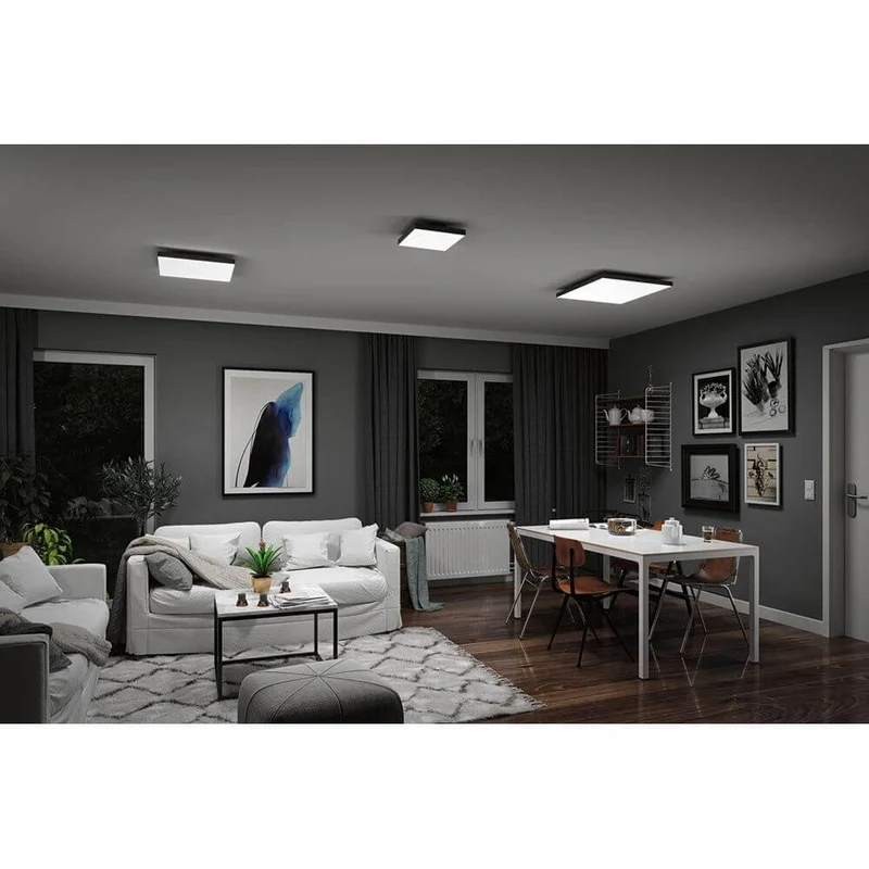 LED Panel Velora Rainbow RGBW Dynamisch Quadratisch Schwarz