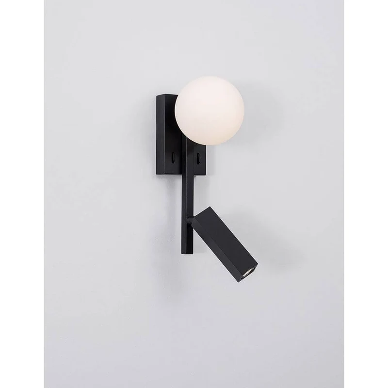 Joline LED Glas-Wandleuchte Sandig Schwarz