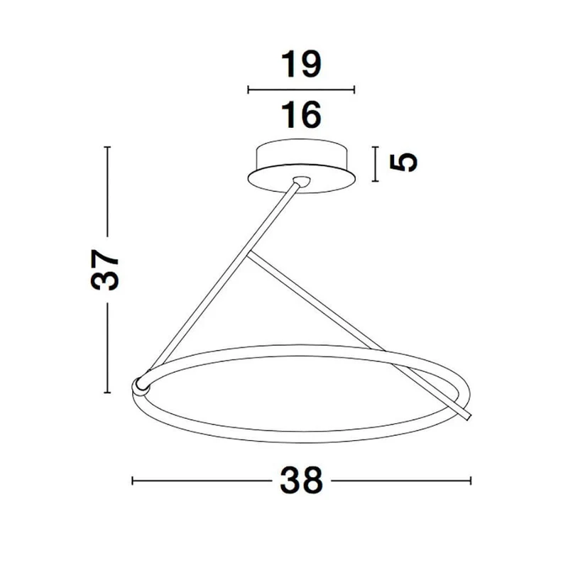 Janus LED Deckenlampe Ø 38cm Sandig-Schwarz