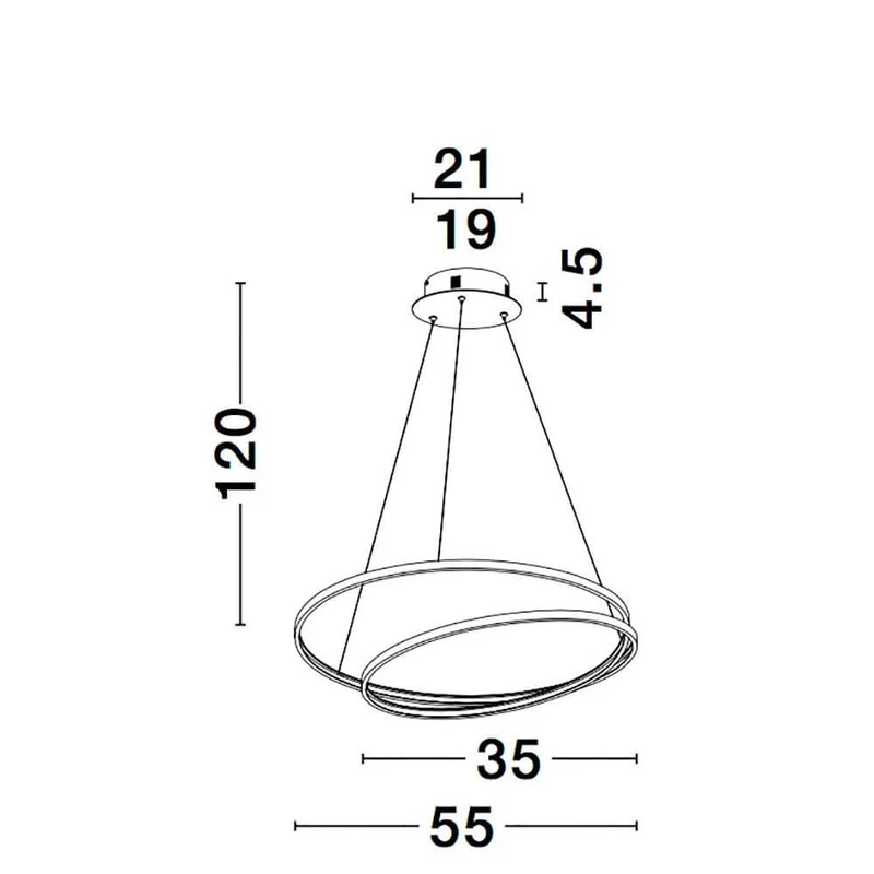 Grania LED Hängelampe Sandig-Schwarz