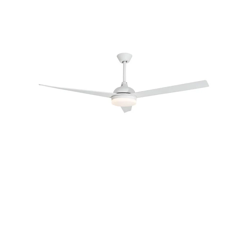 Flow LED Stahl-Ventilator Matt Weiß