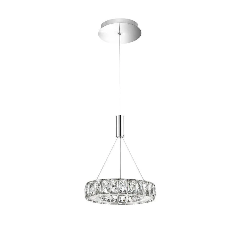 Corona LED Pendelleuchte Ø 27cm Kristall