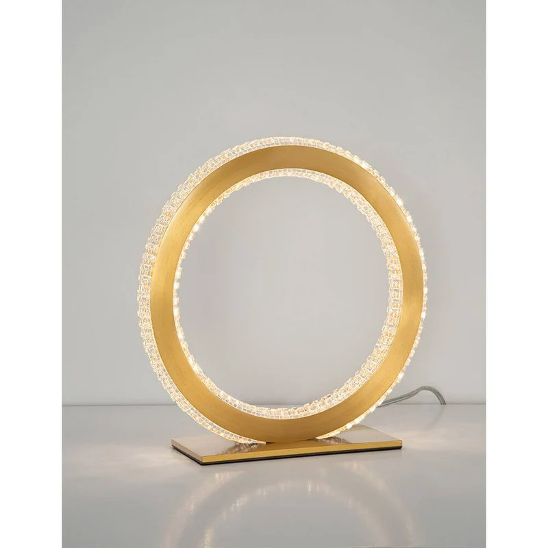 Cilion LED Tischlampe Ø 25cm Messing, Gold