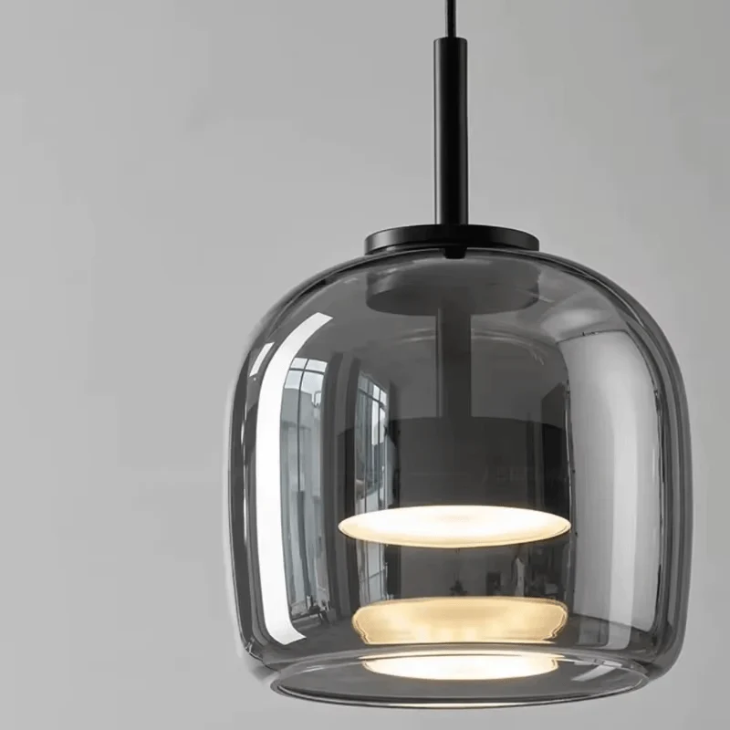 Suspension Verre Fume Noire