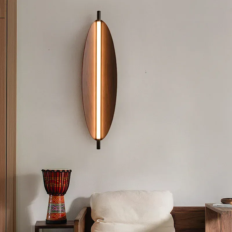 Ensemble Suspension et Applique en Bois Noyer