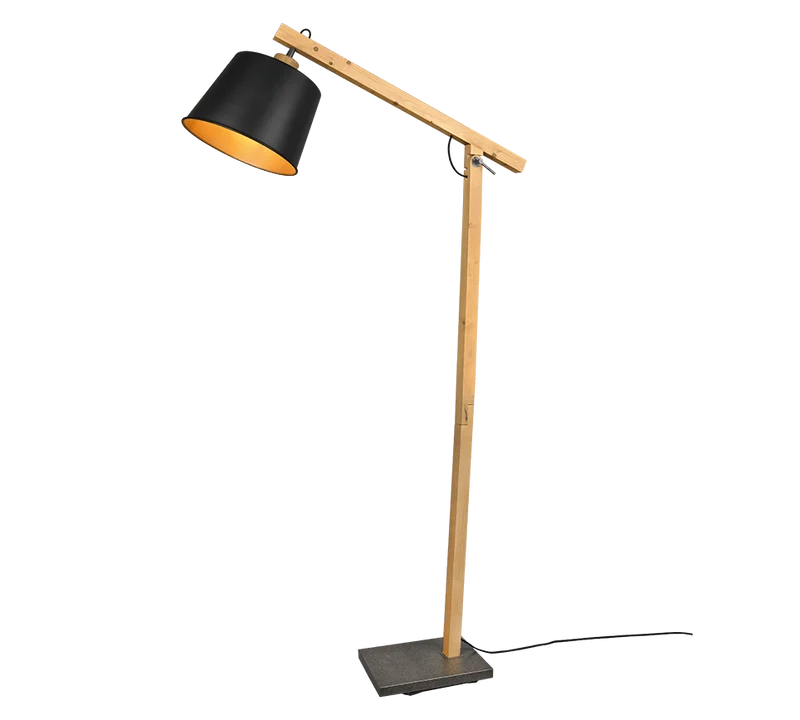 Lampadaire Bois Noir