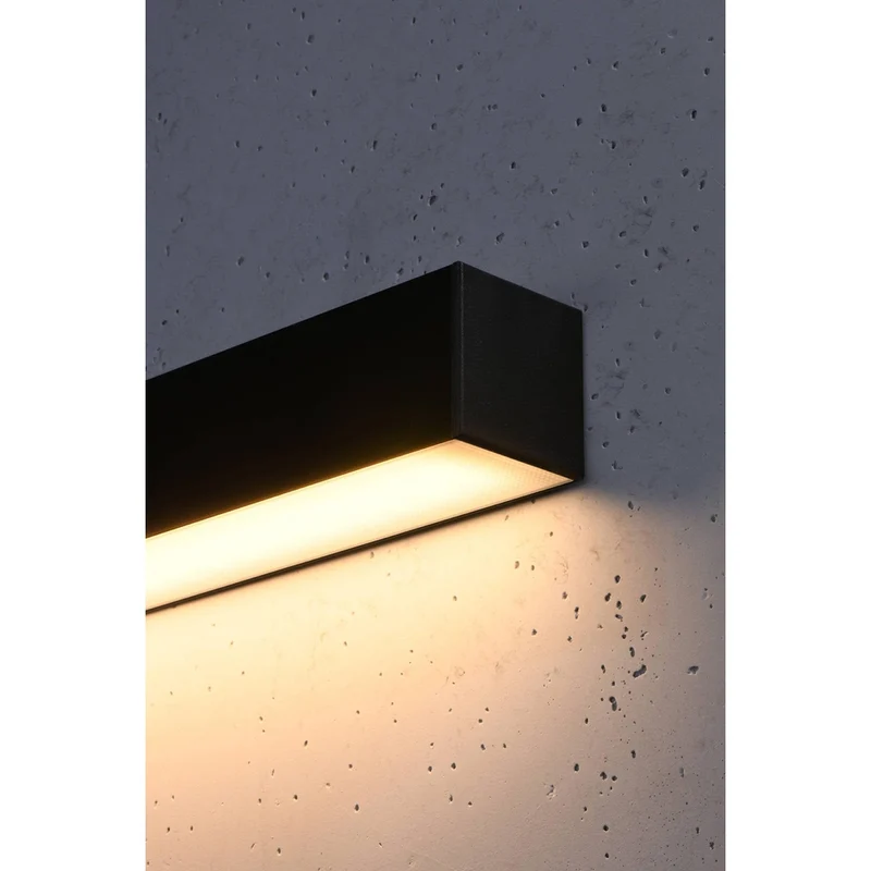 Applique murale barre LED noire
