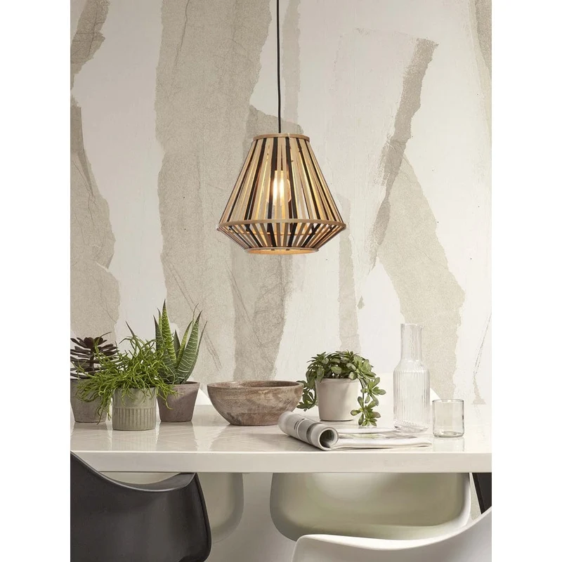 Suspension Bambou Et Noir