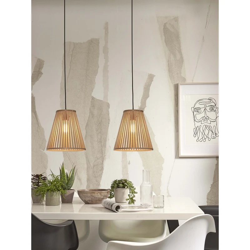 Suspension Luminaire Osier Rotin Bambou