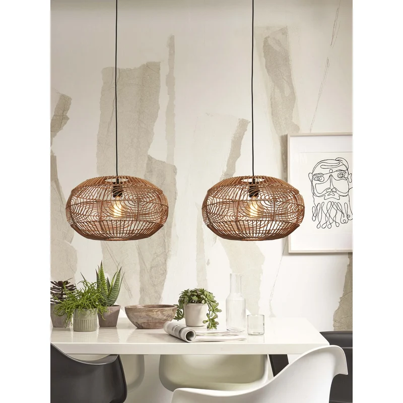Luminaire Osier Rotin Bambou