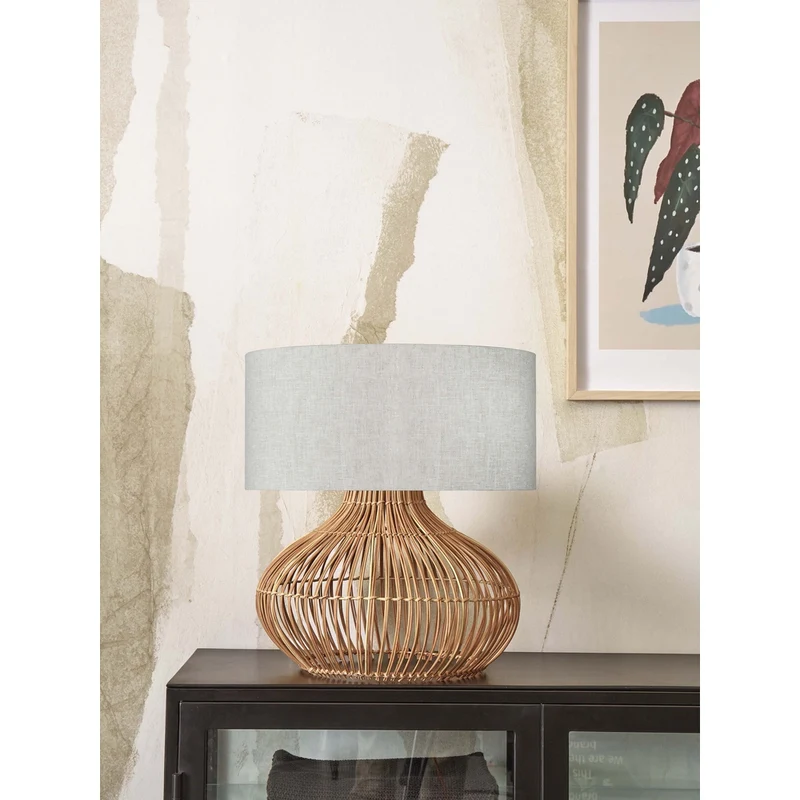 Lampe Salon Rotin