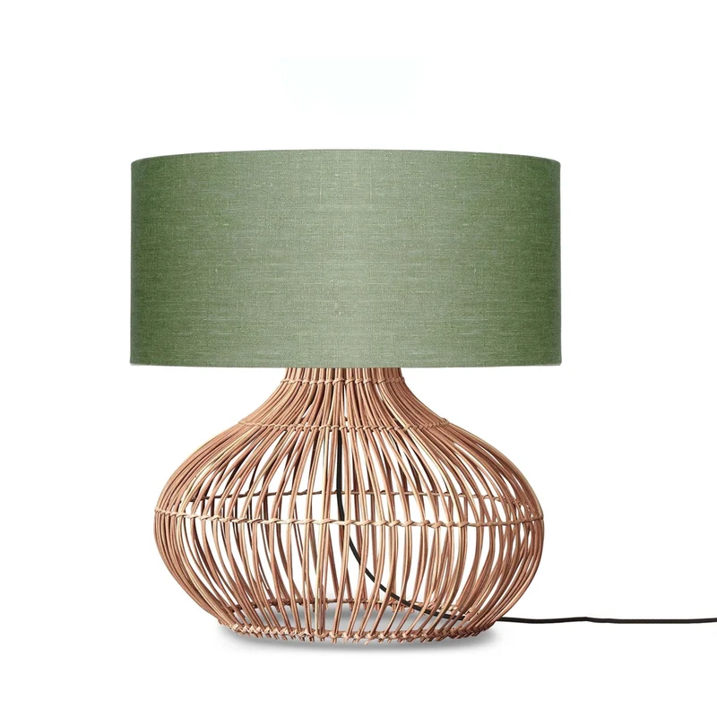 Lampe En Rotin A Poser