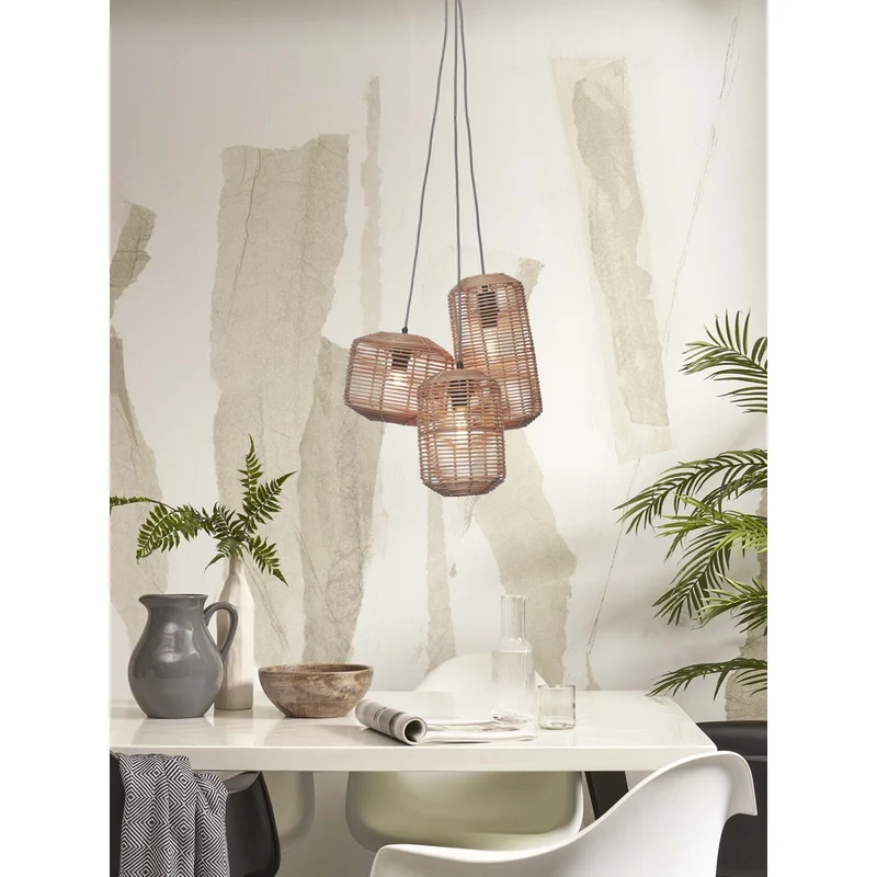 Suspension Rotin Salon
