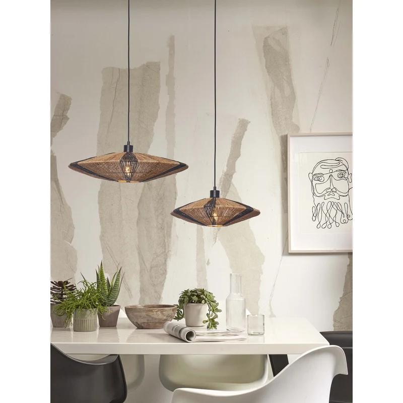 Suspension Luminaire Rotin Bambou