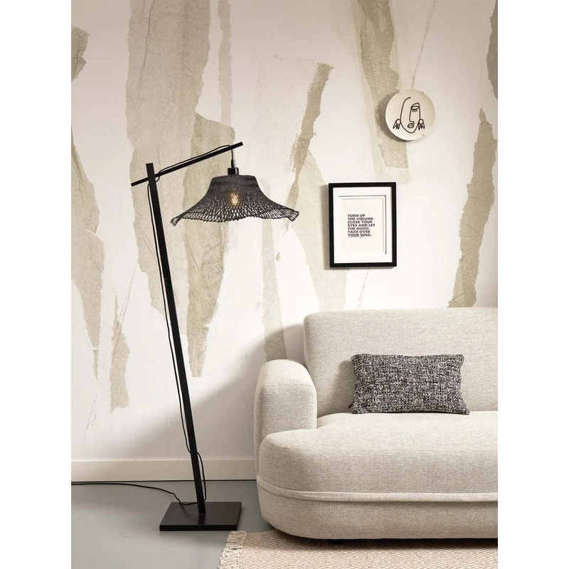 Lampe Noire Sur Pied