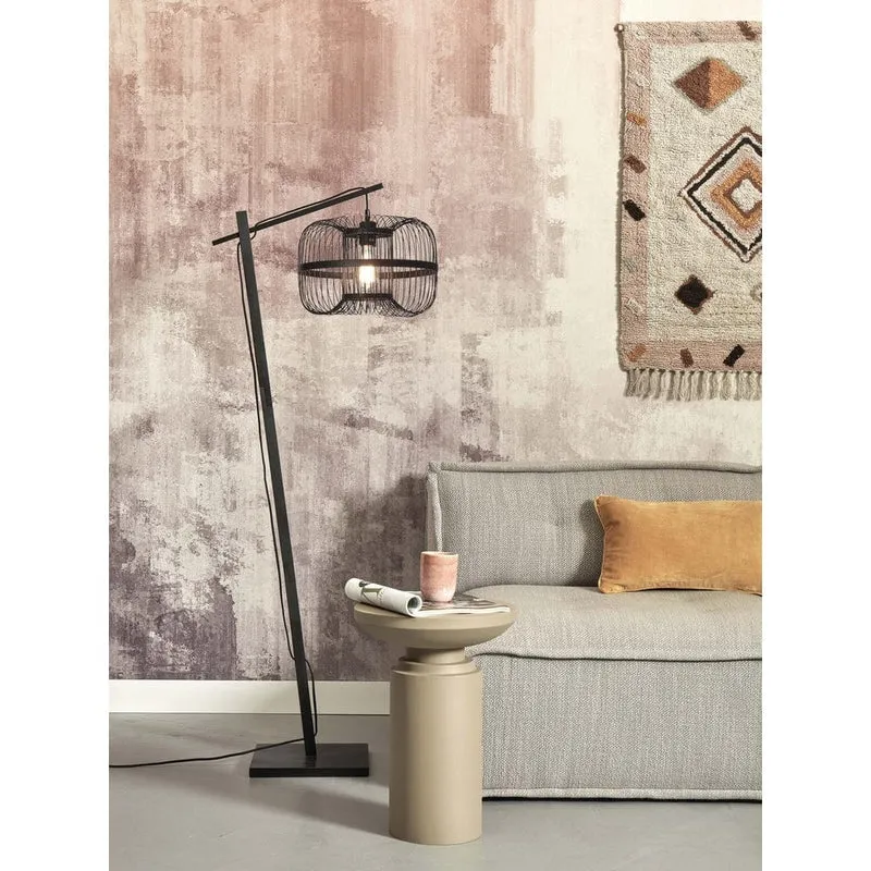 Lampe Noire Industrielle Sur Pied