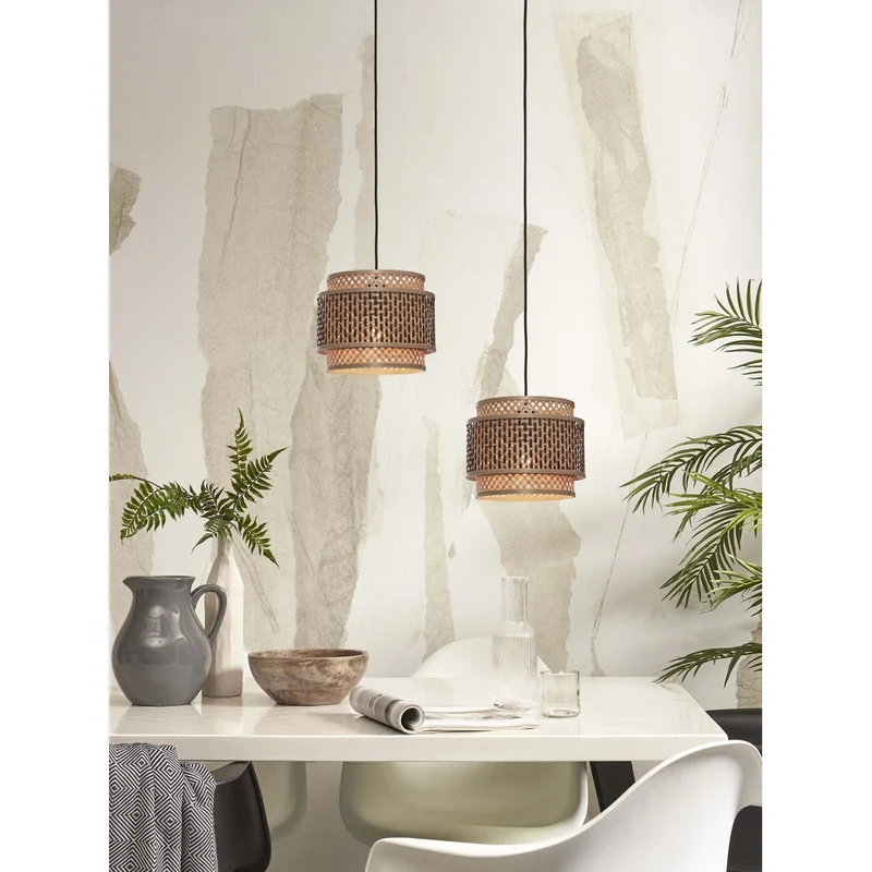 Luminaire Suspension Rotin Bambou Osier