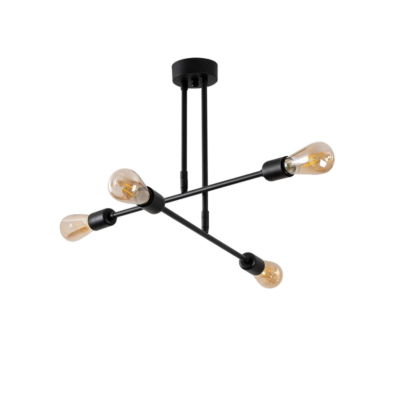 Luminaire Plafonnier Industriel Noir