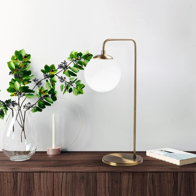 Lampe Dorée À Poser