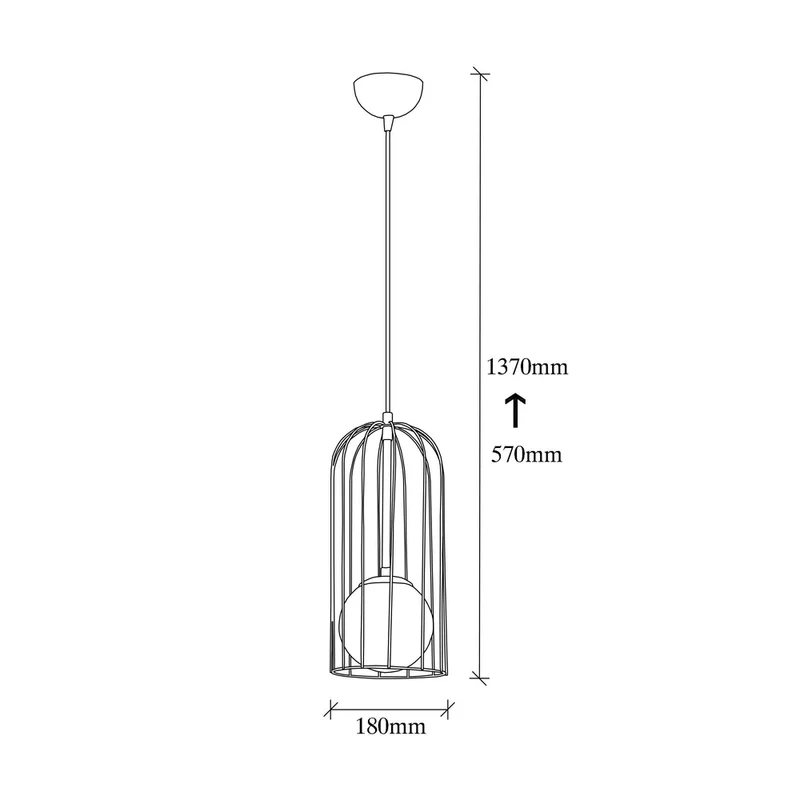 Lampe Suspension Design Or