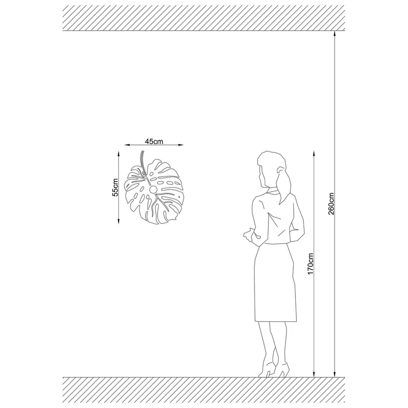 Applique Murale Forme Feuille