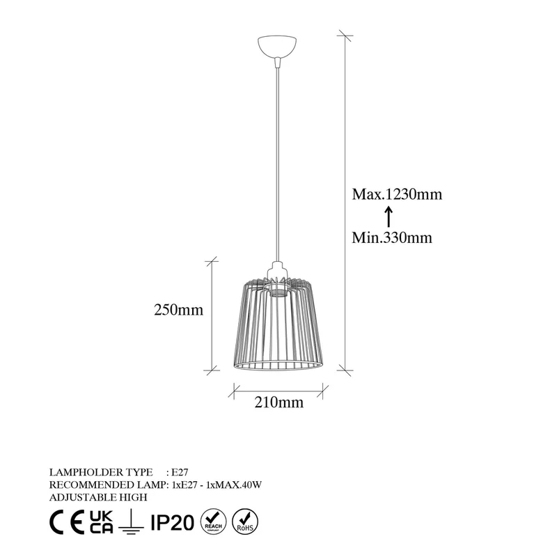 Suspension Luminaire Metal Noir
