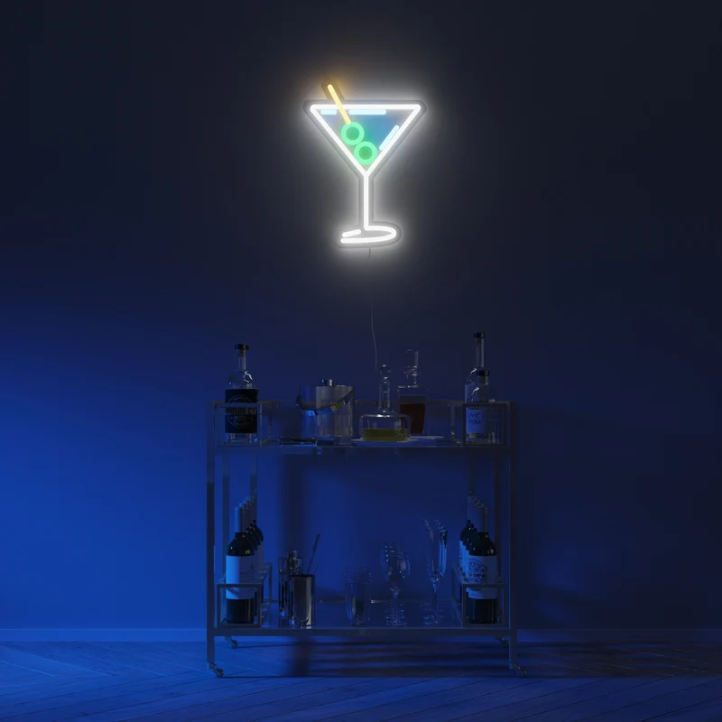 Dirty Martini - signe en néon LED