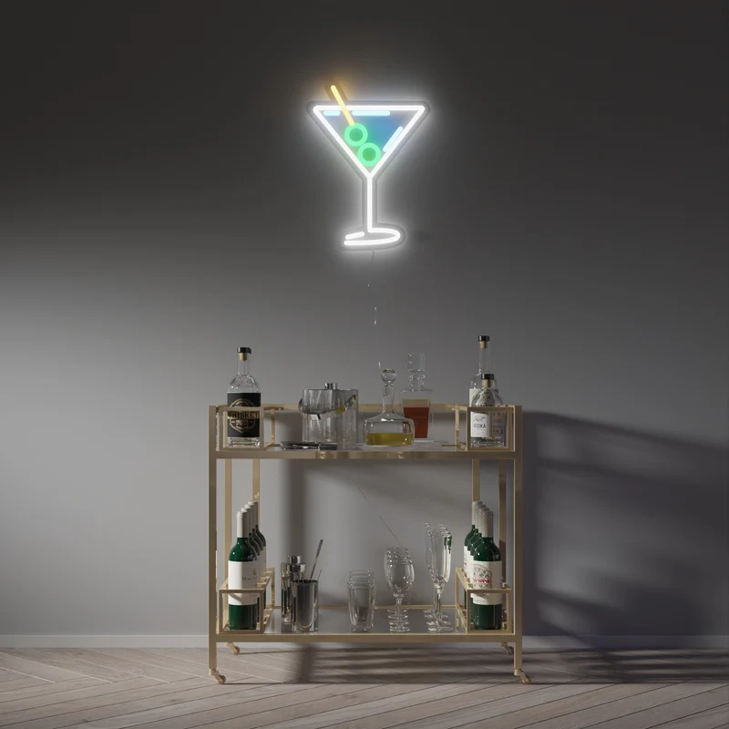 Dirty Martini - signe en néon LED