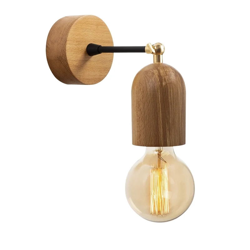 Lampe Applique Bois