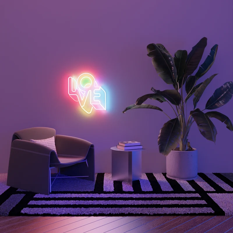 LO-VE by Yoni Alter, signe en néon LED