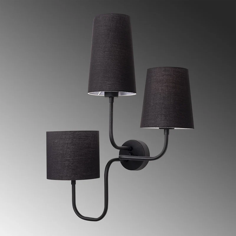 Applique Murale Tissu Noir
