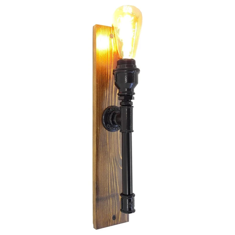 Applique Industrielle Bois