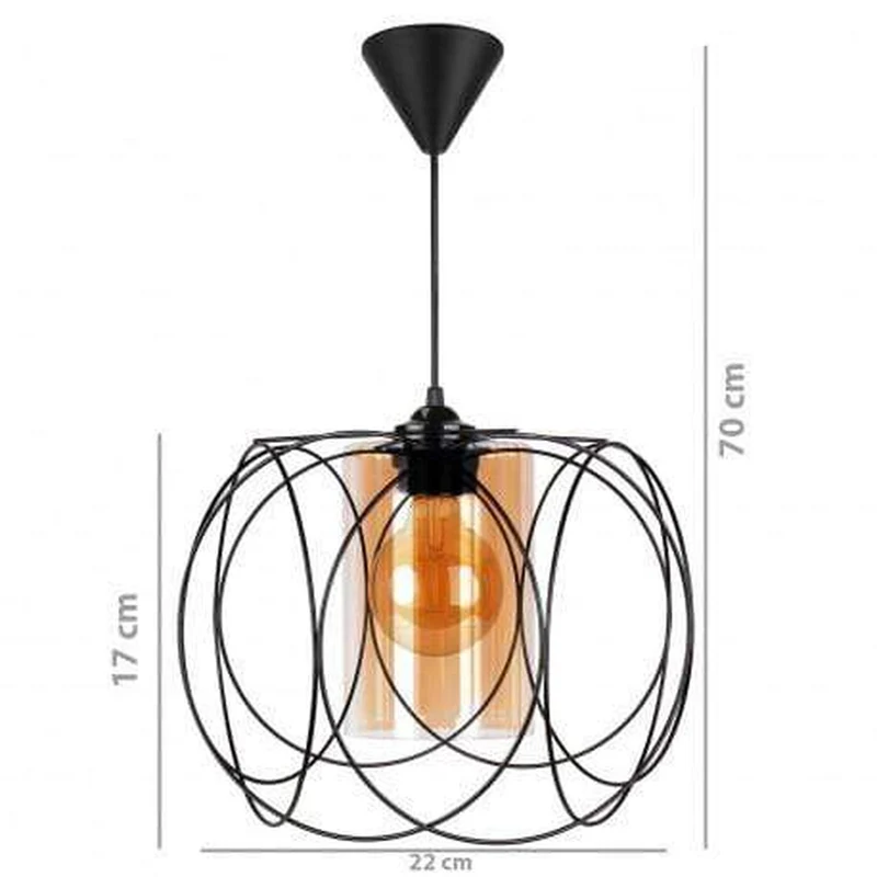Suspension Noire Moderne