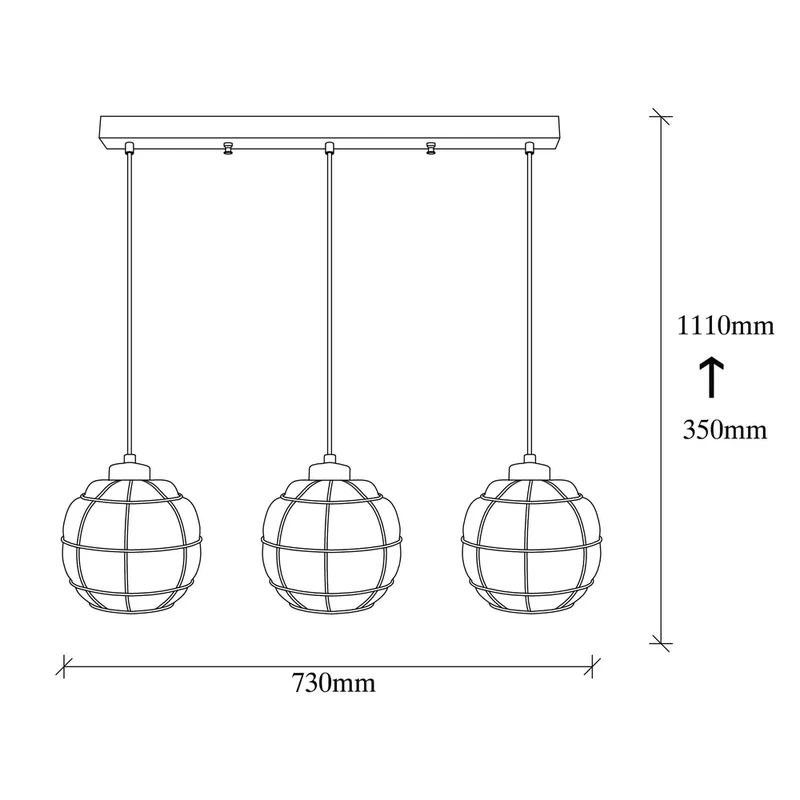 Suspension Verre Cuivre
