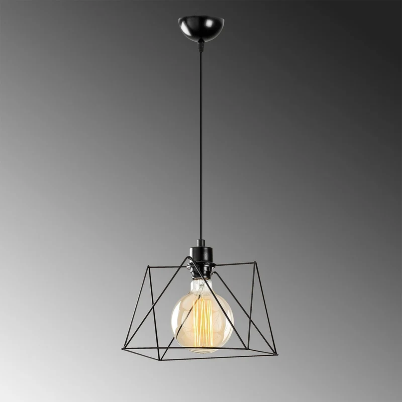 Suspension Metal Noir Industriel