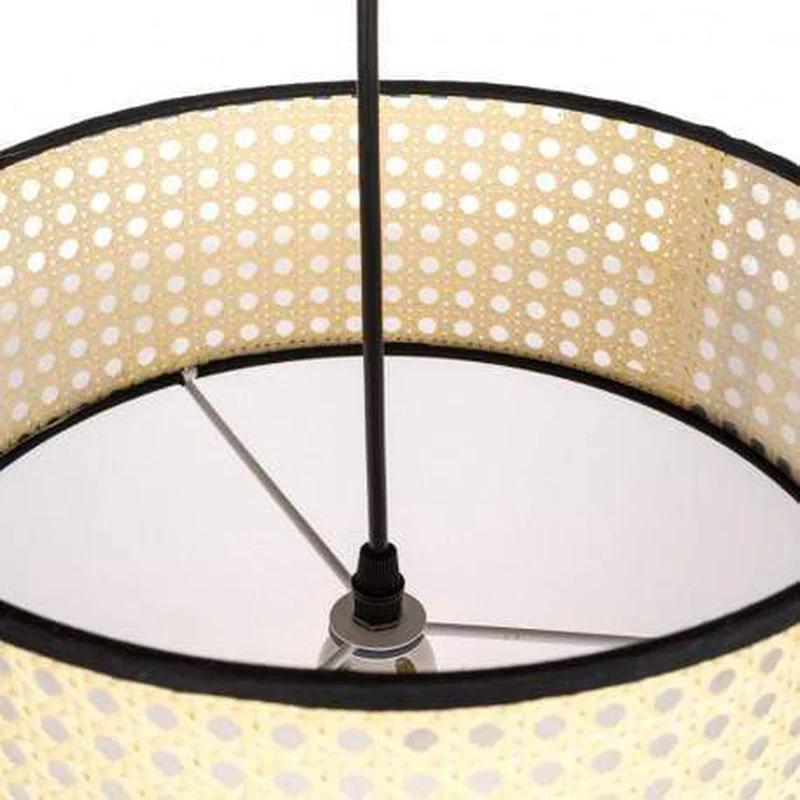 Suspension Rotin Blanc