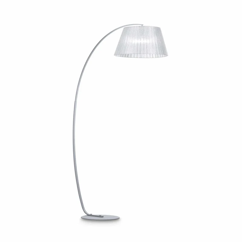 Lampe Argenté Sur Pied