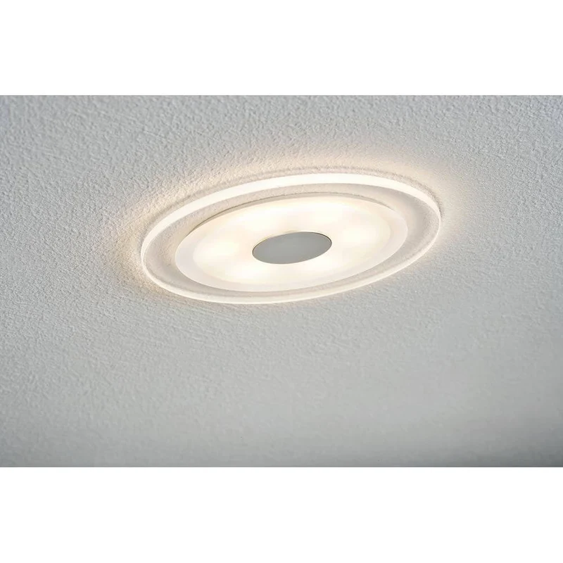 Premium EBL Set Whirl rund LED 3x6W 18VA Alu-Gedreht Satin Alu Acryl