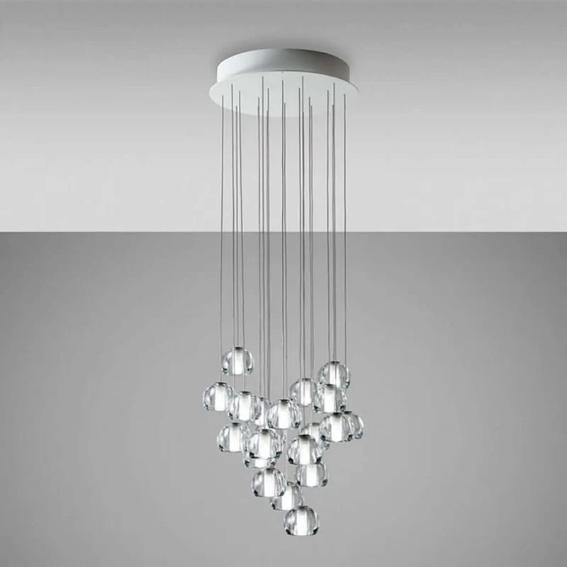 Fabbian Multispot LED-Hängeleuchte Beluga 20-flammig rund