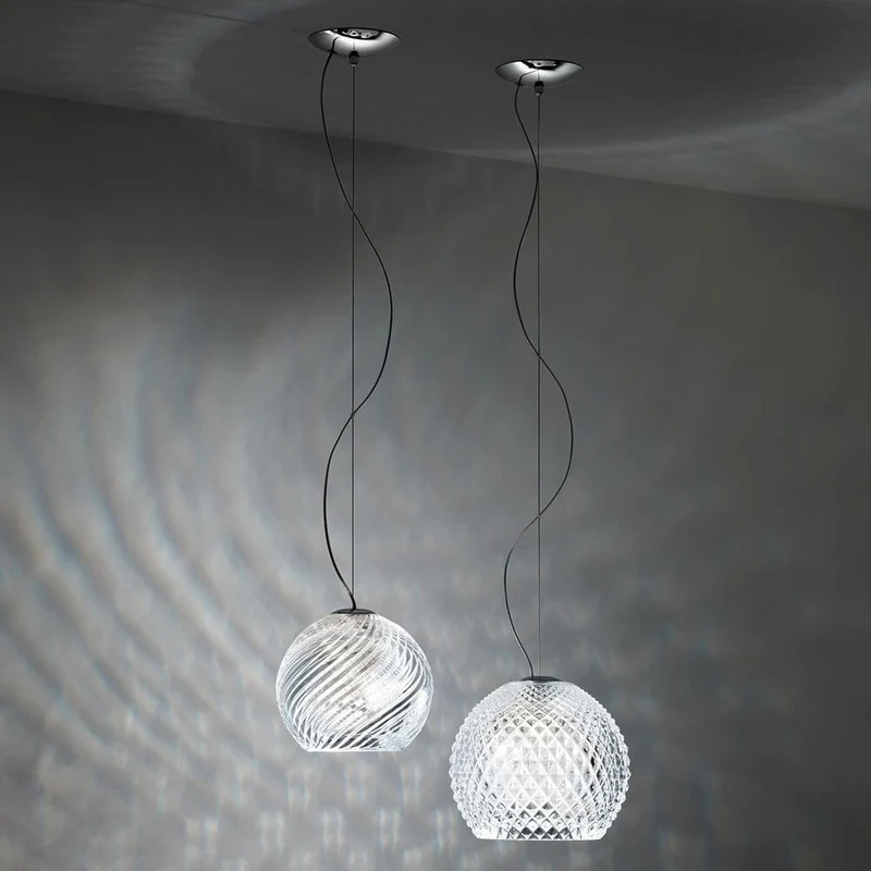 Fabbian Diamond&Swirl Pendelleuchte Swirl Ø 18cm