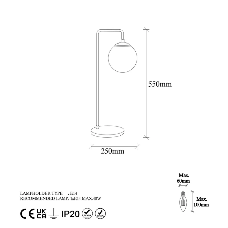 Lampe Noire A Poser