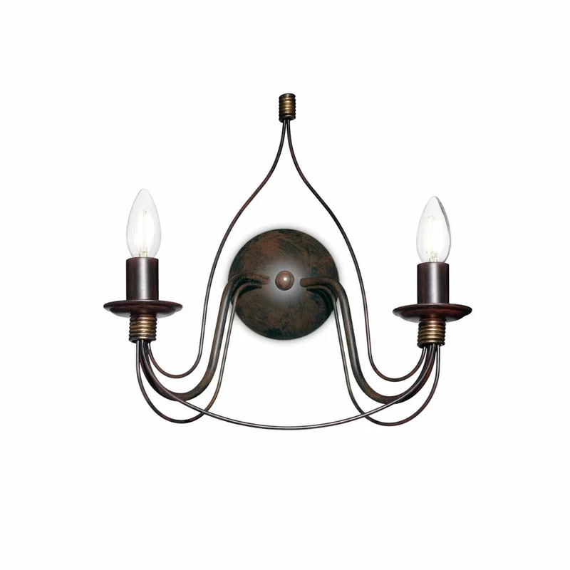 Applique Couleur Rouille 2 chandeliers